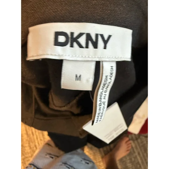 Women's DKNY Black Linen Blend Shirt Size M - Picture 4 of 5